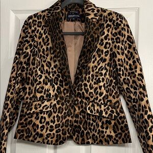 Chelsea & Theodore Leopard Print Blazer. Jones New York Signature Petite